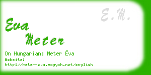 eva meter business card